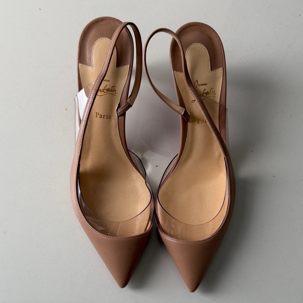 Christian Louboutin Nude Slingback Heels